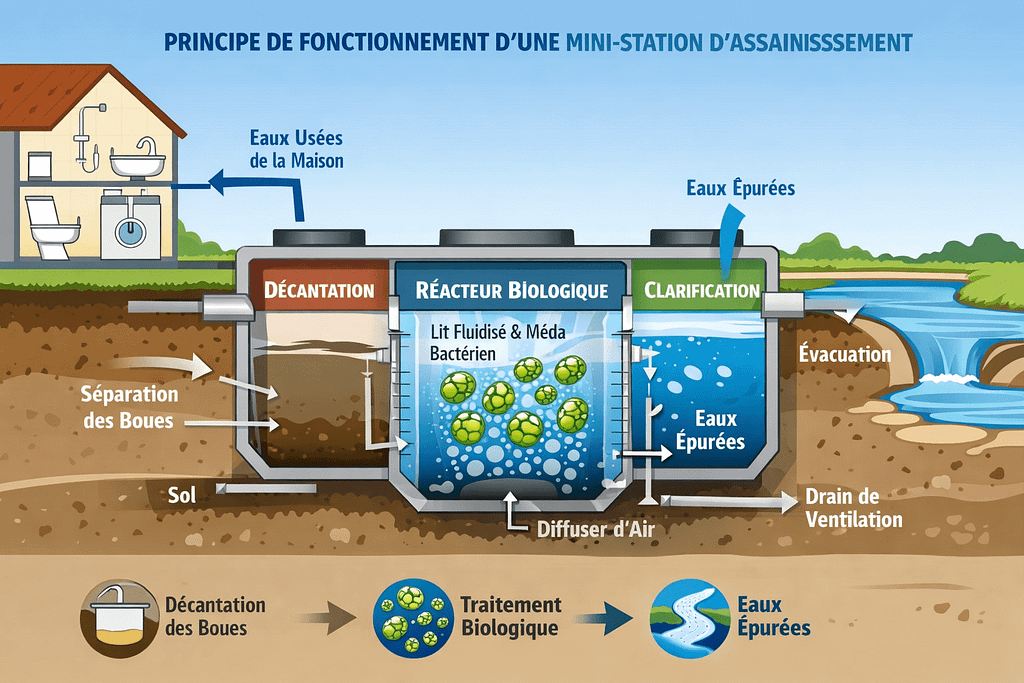 Installation d'une microstation dans le Vaucluse les Alpes de haute Provence le Gard ou le Var.