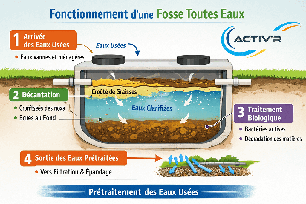 Assainissement fosse septique toutes eaux. Activ'R vous dit tout.