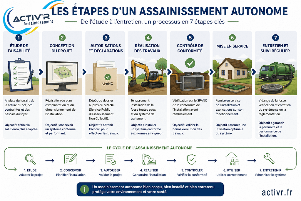 L'assainissement autonome en 7 étapes