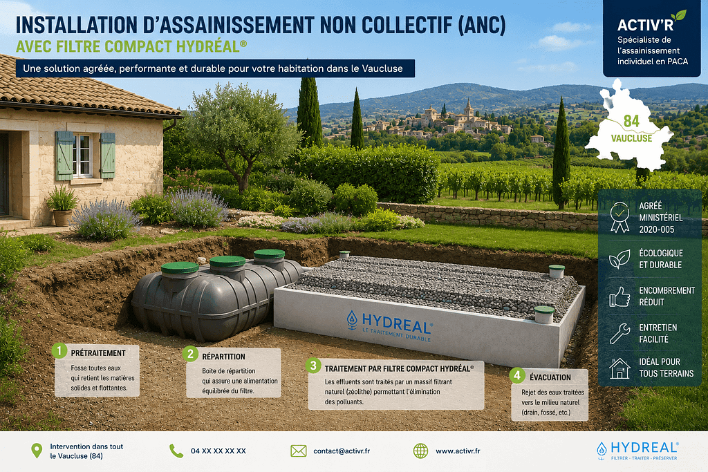 Installation d'un filtre compact en Vaucluse 84