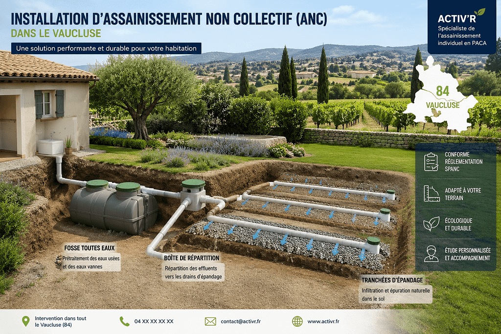 Mise en conformité d'un assainissement à Lauris (84)