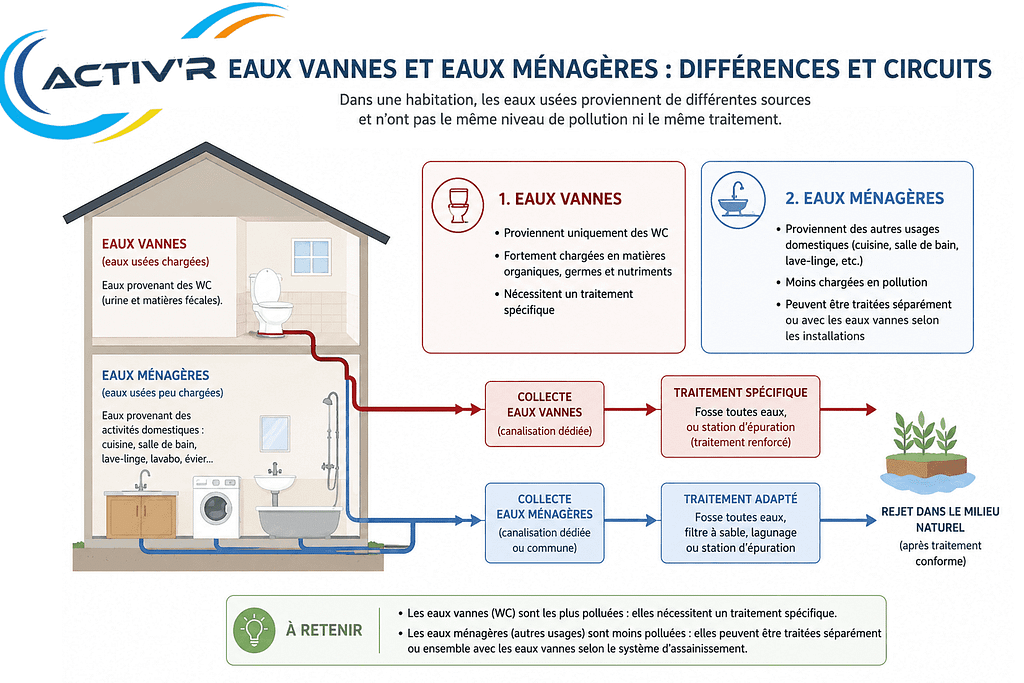 Assainissement eaux vannes et eaux ménagères