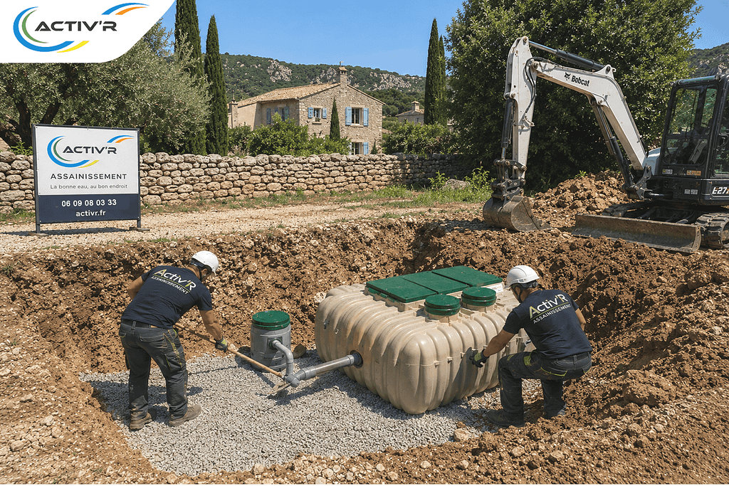 Chantier pose filtre compact St. Remy