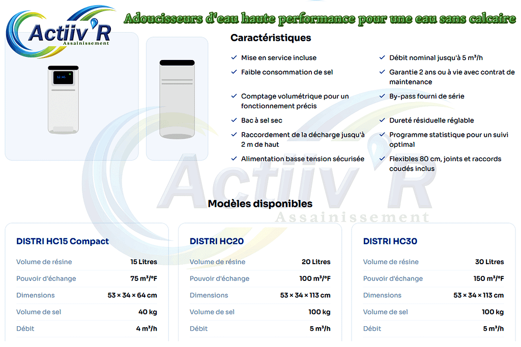 Adoucisseur d'eau Activ'R