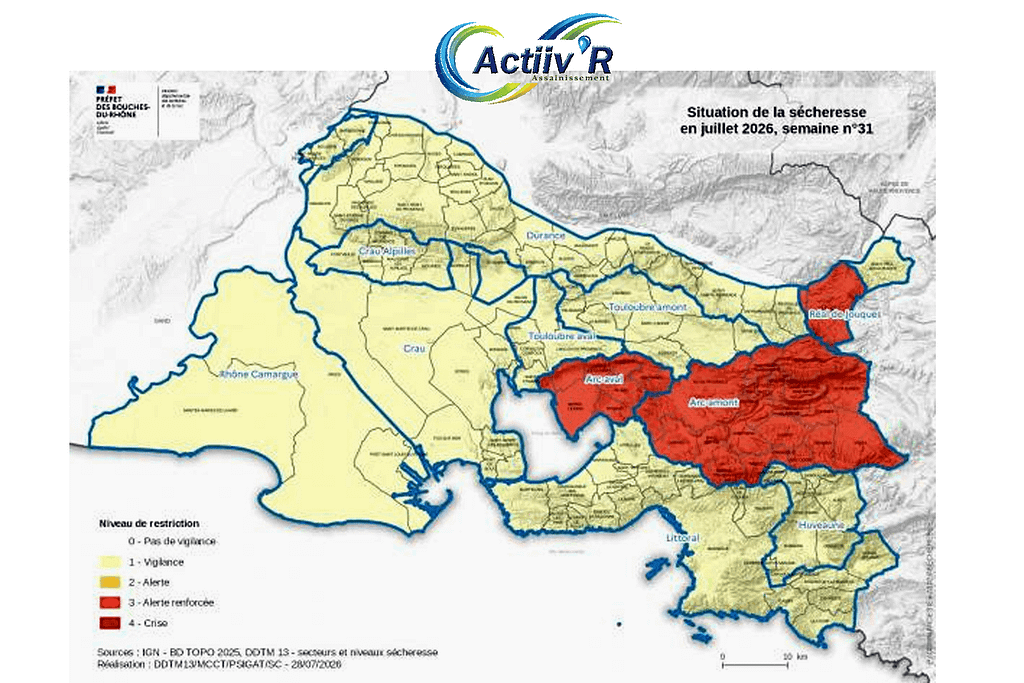 Zone d'alerte sécheresse PACA