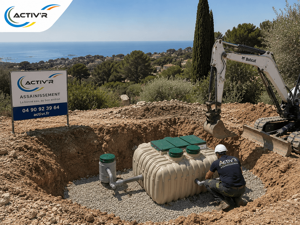 Chantier pose d'un filtre compact Martigues 13