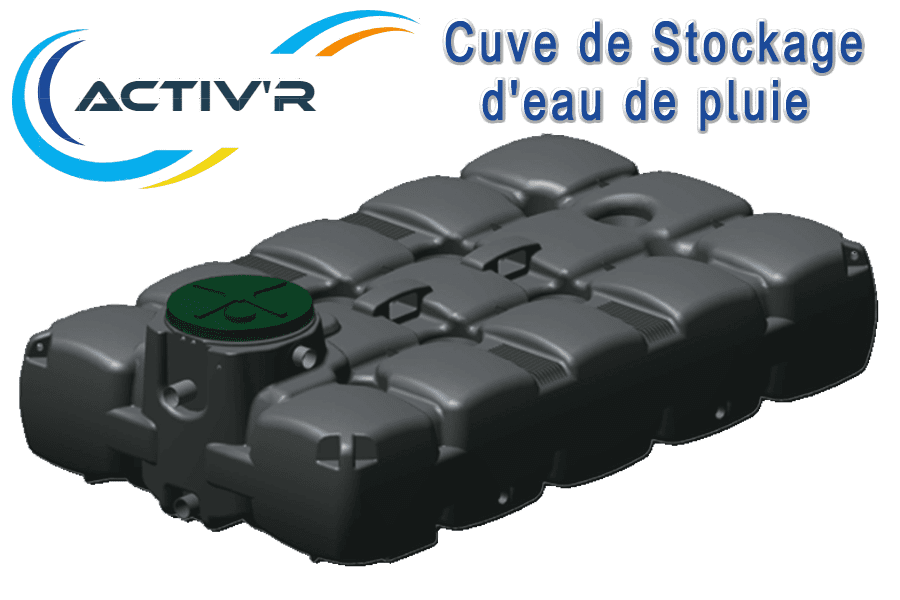 Cuve de stockage d'eau de pluie plate