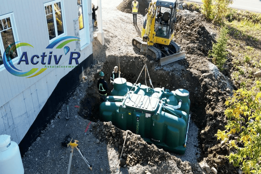 Chantier installation d'un filtre compact